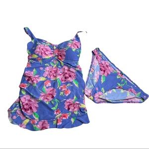 Oh Baby by Motherhood Tankini XL Floral 2 pc